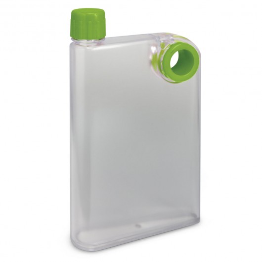 Clear Bright Green Flat Bottles